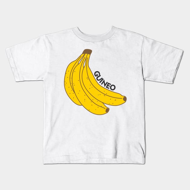 Banana Fruit Puerto Rico Caribbean Tropical Latino Food Kids T-Shirt by bydarling